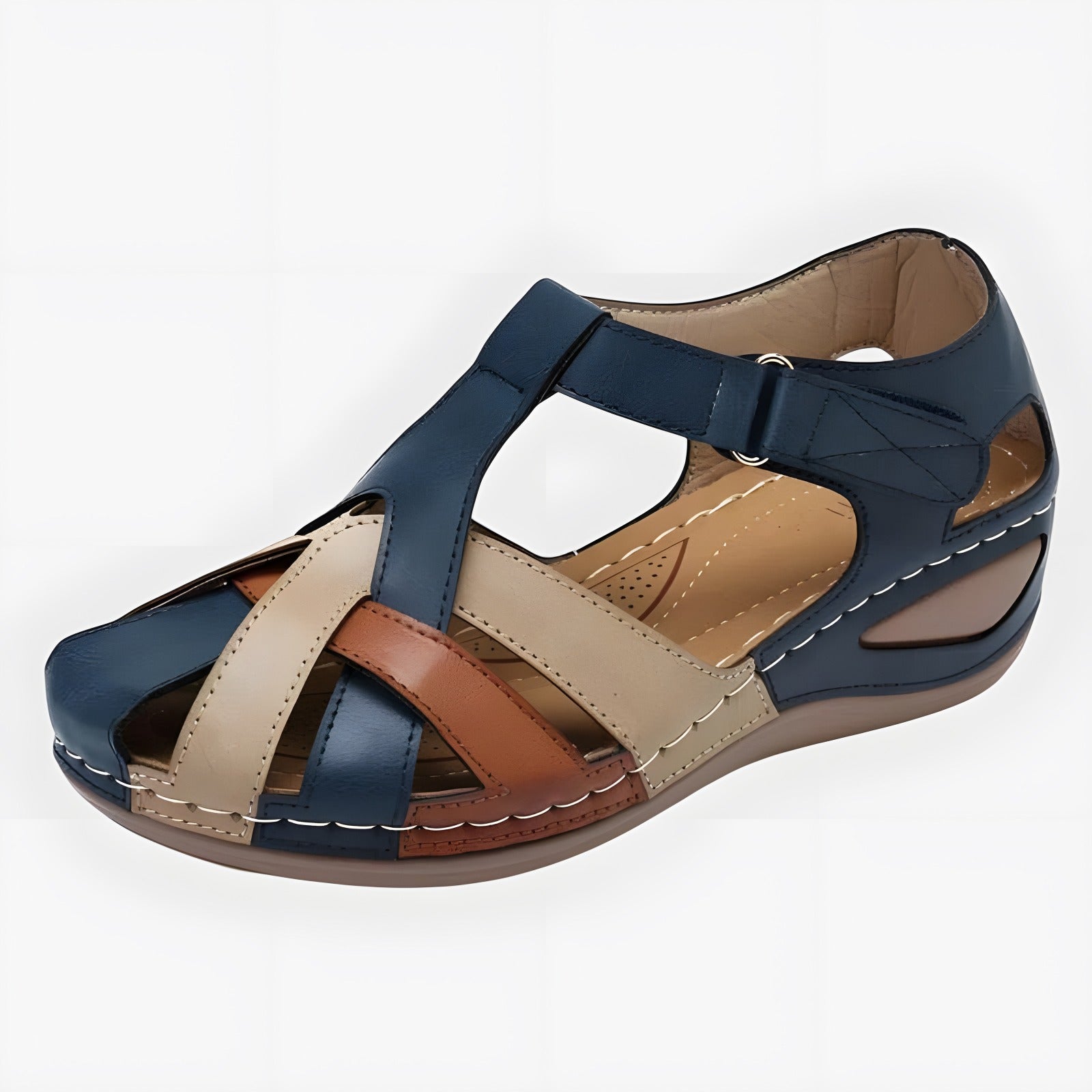 Aubrie | Sandales orthopédiques femme confortables Bleu