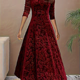 Julie — Robe Maxi Élégante à Motifs