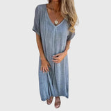 Fiona — Robe V-Décolleté Légère et Élégante