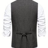 V NECK BUTTON VEST FOR MEN