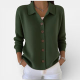 Rosalie | Blouse en maille à col polo et boutonnage