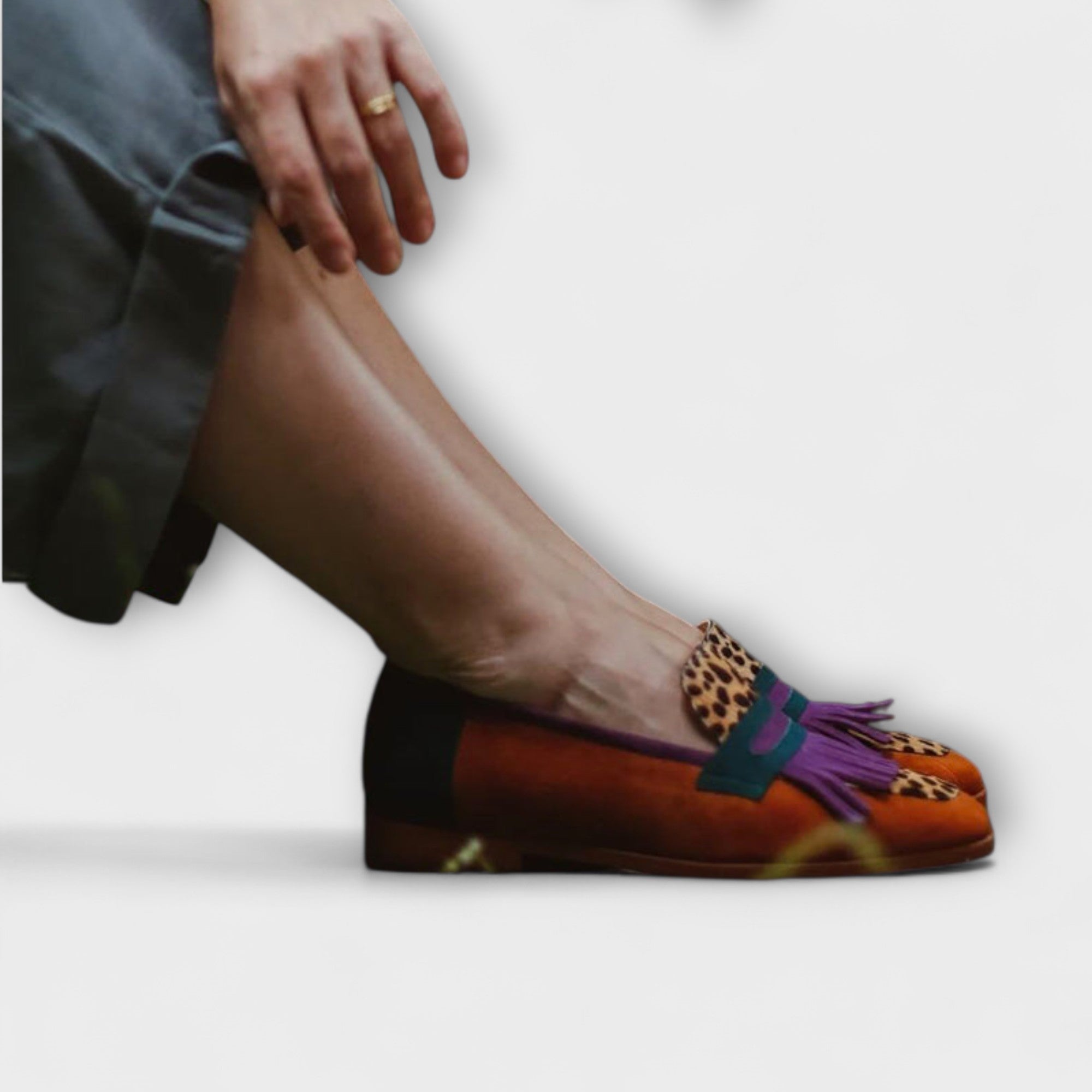 Fallon — Mocassin Marron Léopard