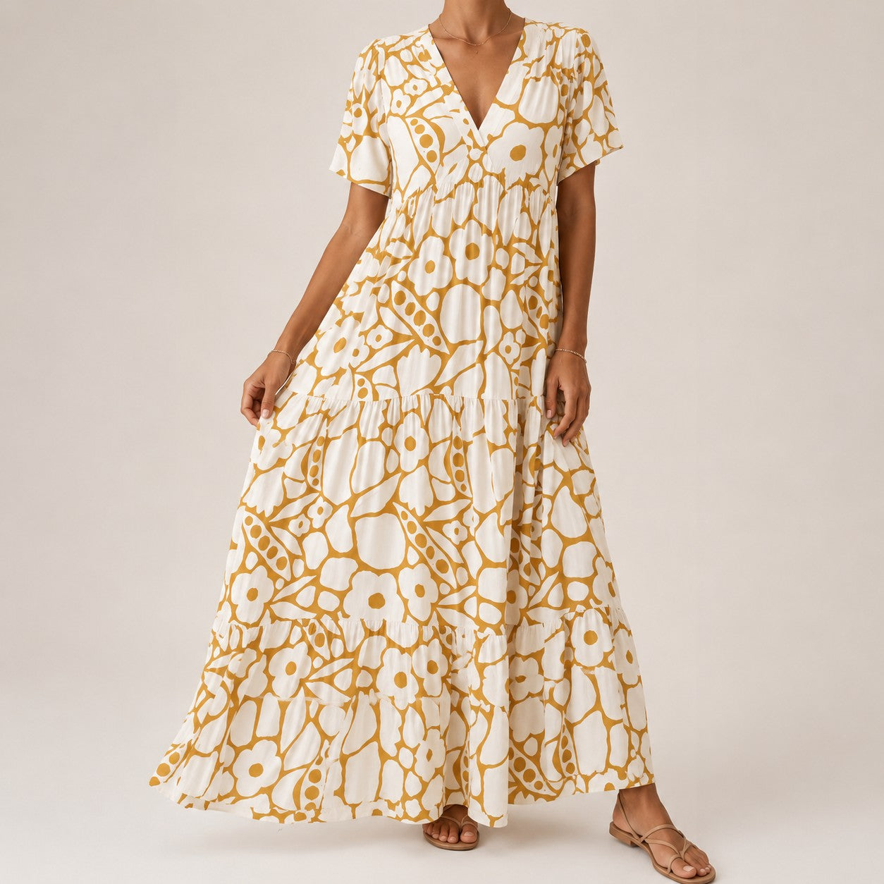 Clara | Robe longue bohème femme élégante Jaune