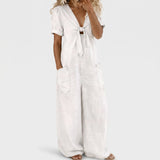 Quitterie | Combinaison femme denim col v