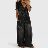 Quitterie | Combinaison femme denim col v