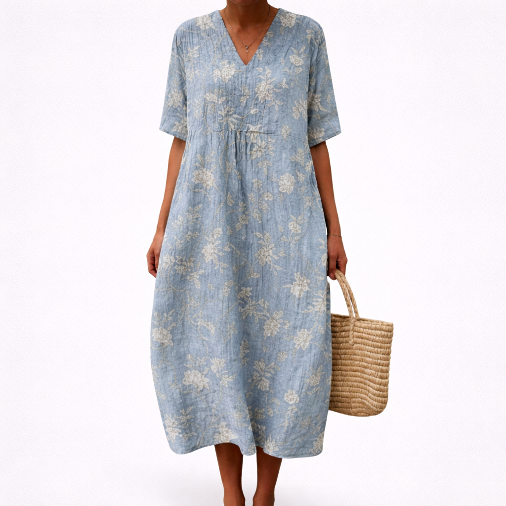 Emma | Robe d’été imprimée femme flatteuse
