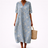 Emma | Robe d’été imprimée femme flatteuse