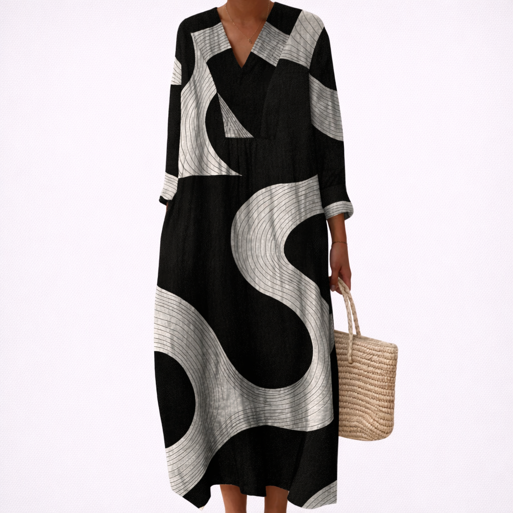 Éva | Robe d’été imprimée femme flatteuse