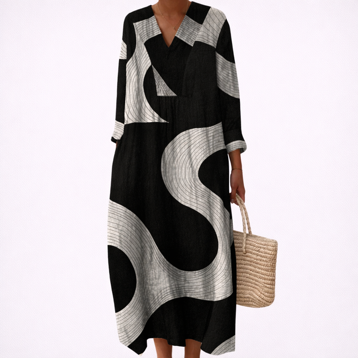 Éva | Robe d’été imprimée femme flatteuse
