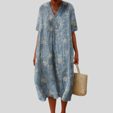 Faustine | Robe d’été imprimée femme flatteuse