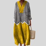 Flavie | Robe d’été imprimée femme flatteuse
