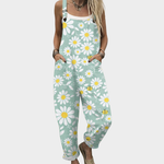 Ségolène | Salopette femme marguerites fraîches lumineuse