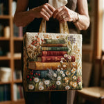 Sac Artisanal - Livres et Fleurs des Champs