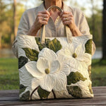 Sac Artisanal Matelassé - Magnolias Blancs