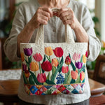Sac Artisanal Matelassé - Jardin de Tulipes