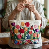 Sac Artisanal Matelassé - Jardin de Tulipes