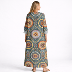 Gabrielle | Robe longue bohème à imprimé mandala