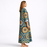 Gabrielle | Robe longue bohème à imprimé mandala