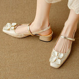 Mary Janes Slingback à Fleur