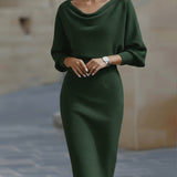 Alix | Robe de cocktail à col bénitier