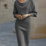 Alix | Robe de cocktail à col bénitier