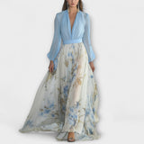 Harper | Robe longue fleurie brillante