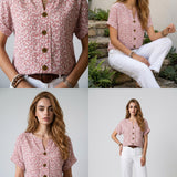 Blouse Florale Élégante