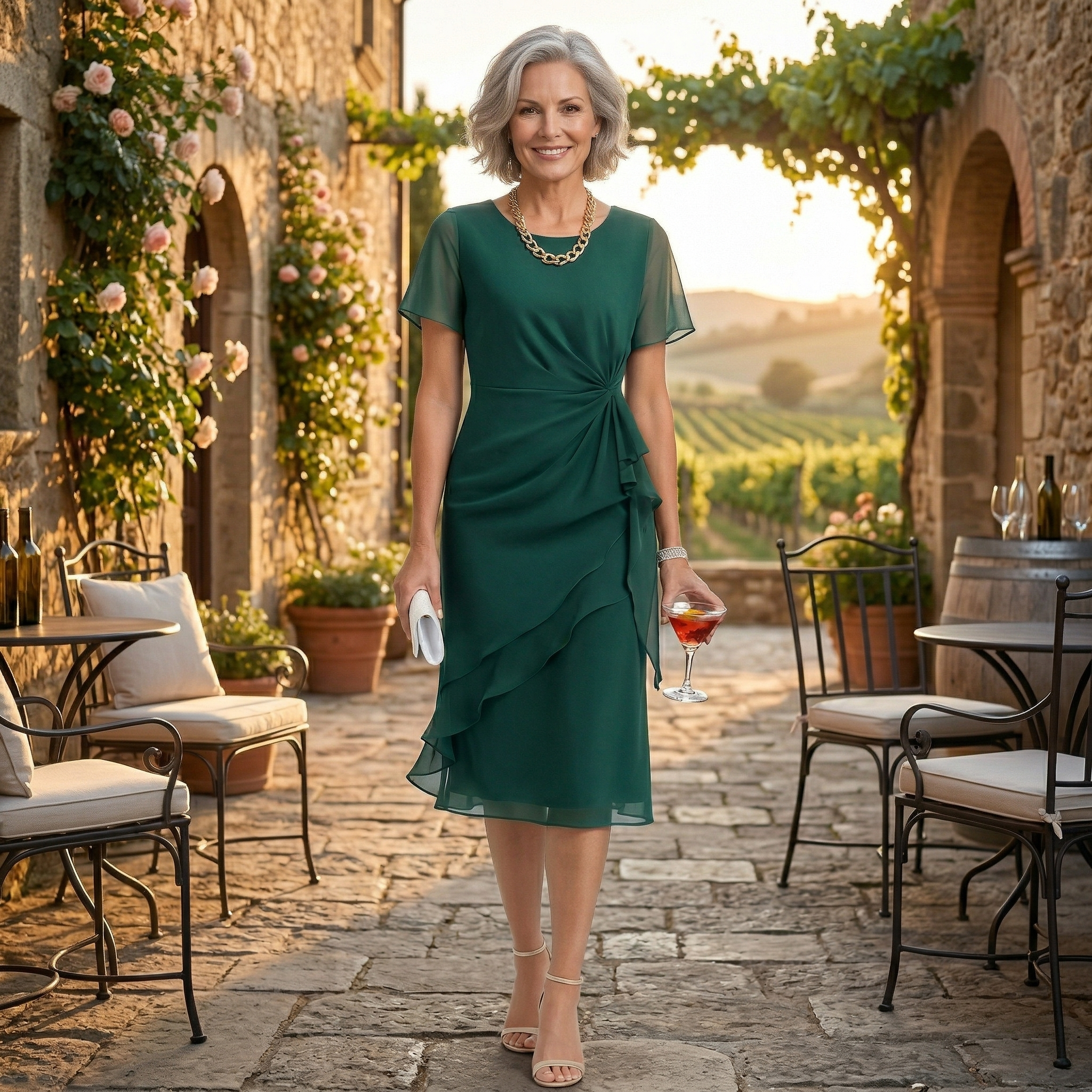 Helena | Robe élégante Vert