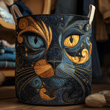 Panier à Linge Matelassé - Chat Mystique