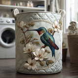 Panier à Linge Matelassé - Colibri et Magnolias