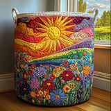 Panier à Linge Matelassé - Soleil sur les Champs Fleuris