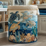 Panier à Linge Matelassé - Tortues Marines