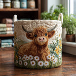 Panier à Linge Matelassé - Vache des Highlands