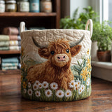 Panier à Linge Matelassé - Vache des Highlands
