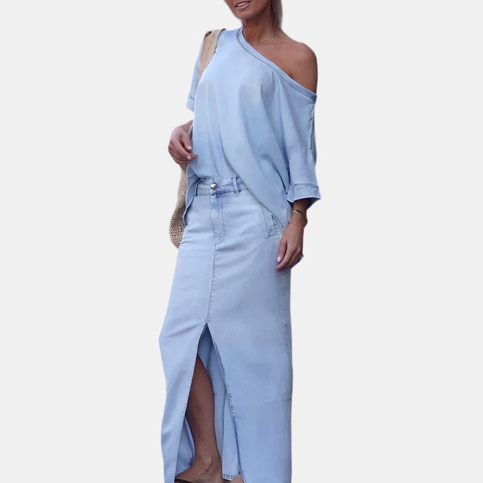 Ensemble de Jupe Maxi Élégante