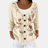 Yvonne | Cardigan col V à motif botanique
