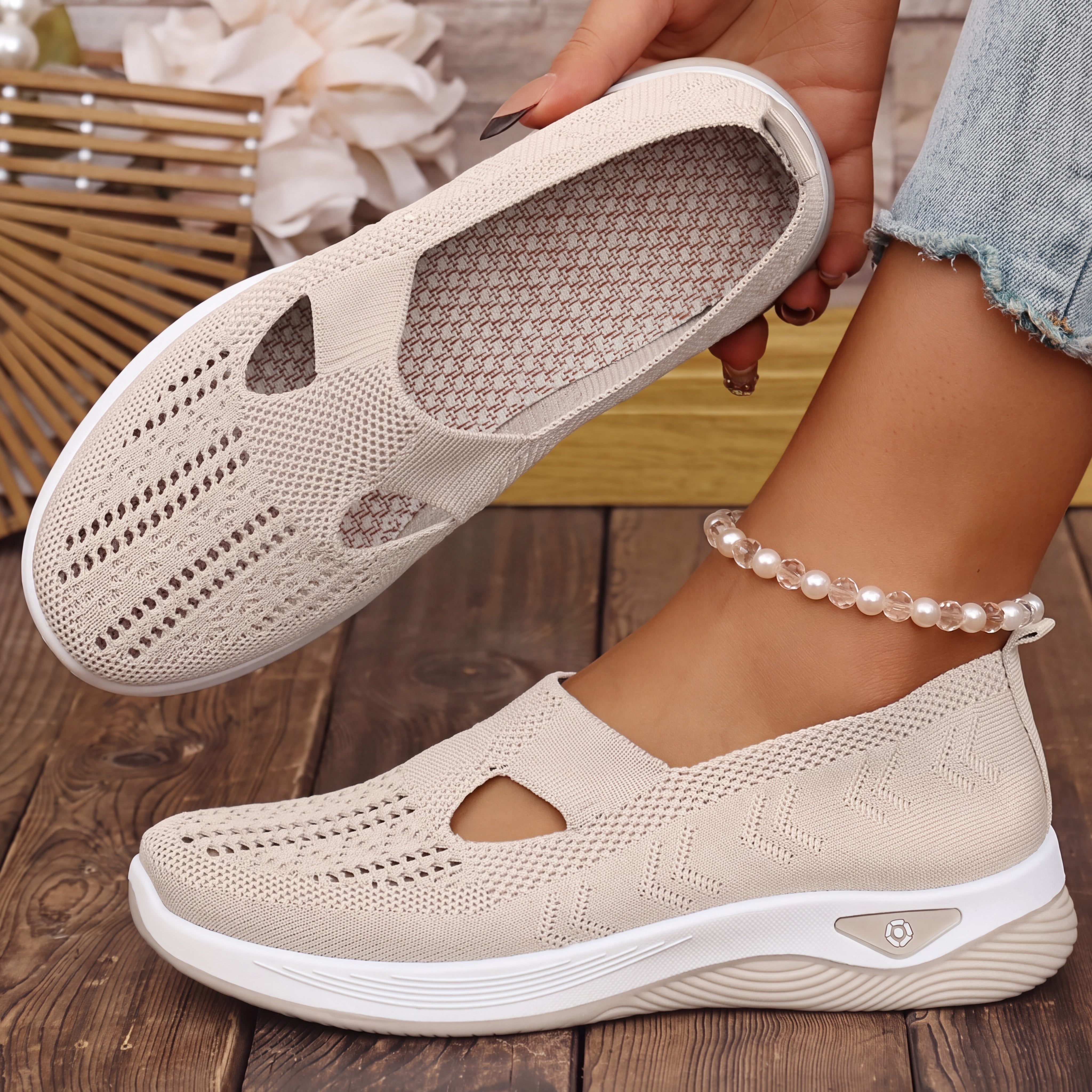 Carry | Chaussures orthopédiques à enfiler Beige, photo studio