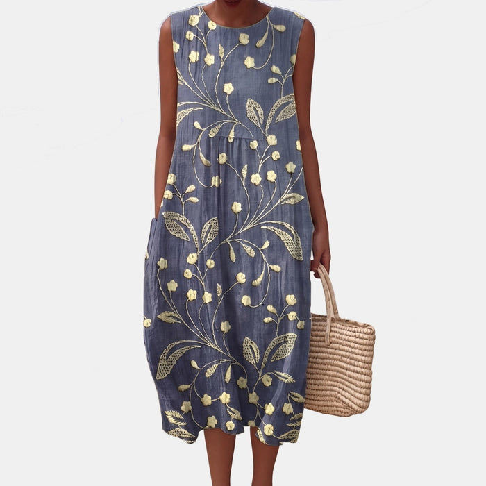Clémence | Robe midi ample sans manches