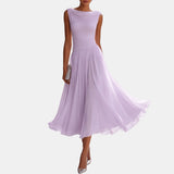 Natalia | Robe midi drapée sans manches