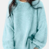 Sophie | Pull ample en maille à col rond et manches ballon