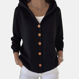 Cardigan à Capuche Boutonné