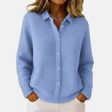 Margaux | Cardigan chemise boutonné en maille gaufrée