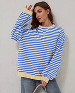 Solange | Sweat rayé à bords contrastés