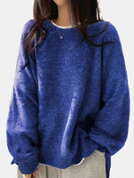 Sophie | Pull ample en maille à col rond et manches ballon