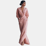 Sophie | Robe longue en lin à col en V