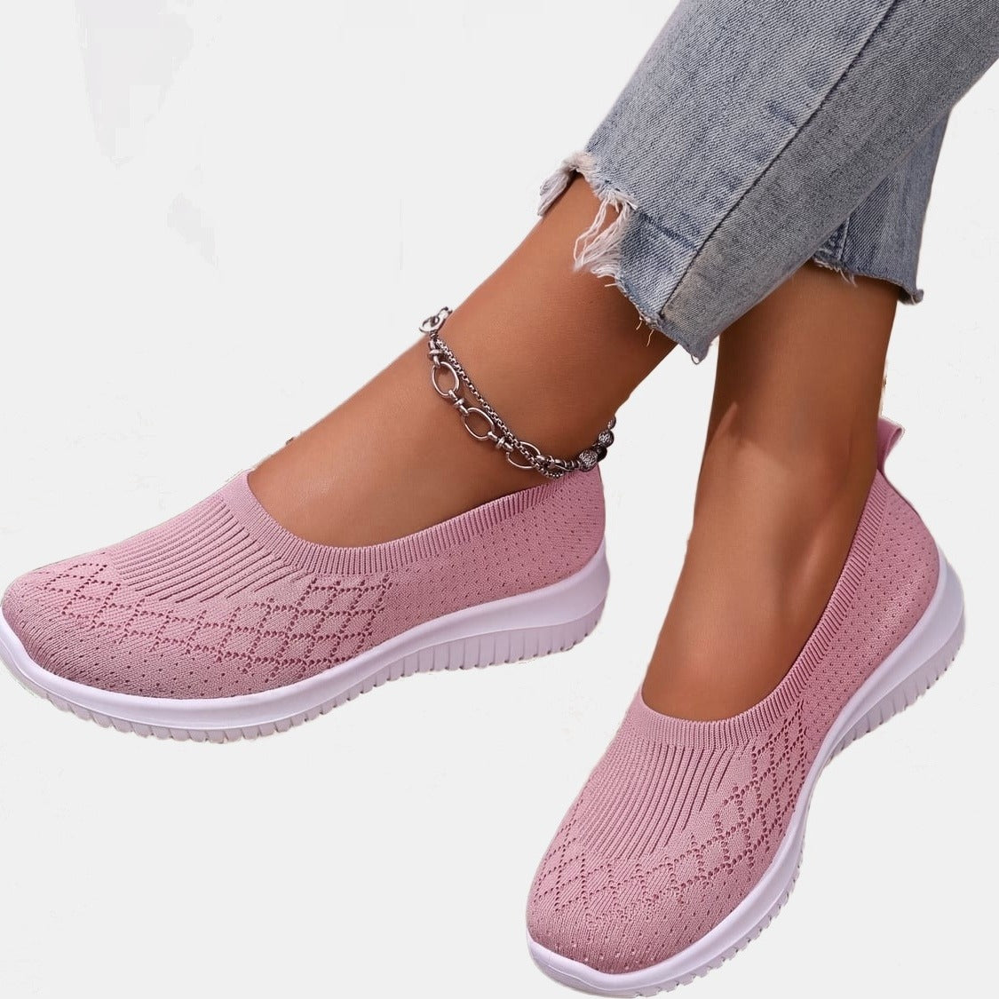 Aude | Chaussures orthopédiques à enfiler Rose vif, photo studio