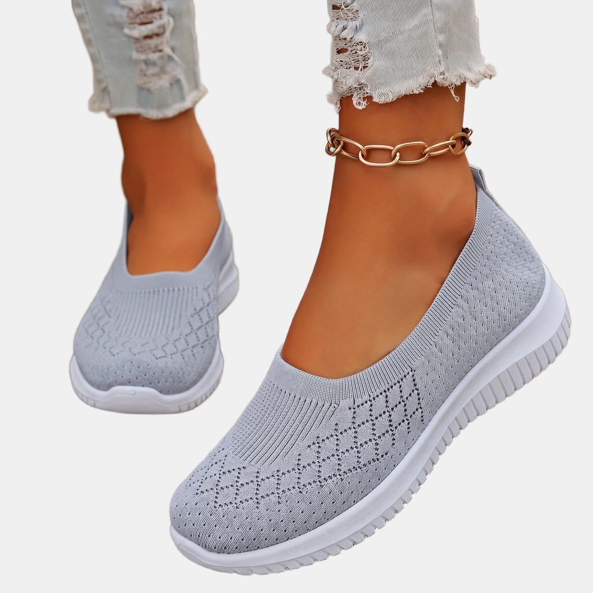 Aude | Chaussures orthopédiques à enfiler Gris, photo studio