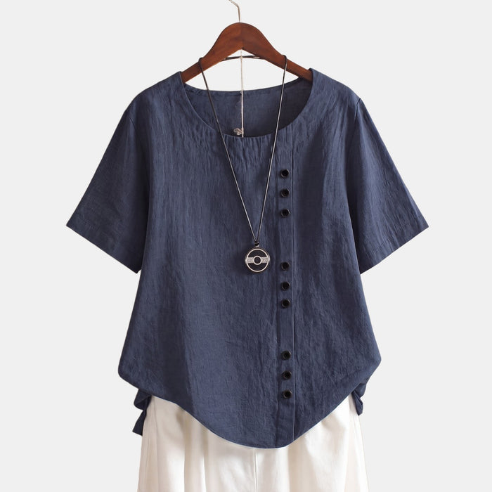 Clémentine | Blouse à boutonnage asymétrique