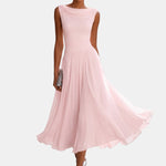 Natalia | Robe midi drapée sans manches