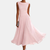 Natalia | Robe midi drapée sans manches